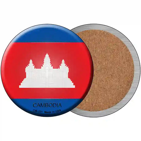 Cambodia Country Novelty Circle Coaster Set of 4