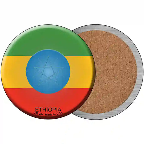 Ethiopia Country Novelty Circle Coaster Set of 4