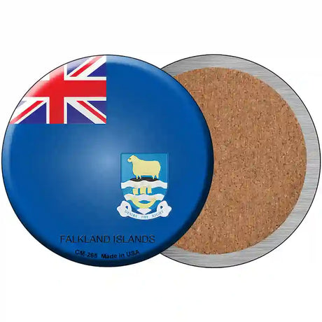 Falkland Islands Country Novelty Circle Coaster Set of 4