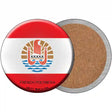 French Polynesia Country Novelty Circle Coaster Set of 4