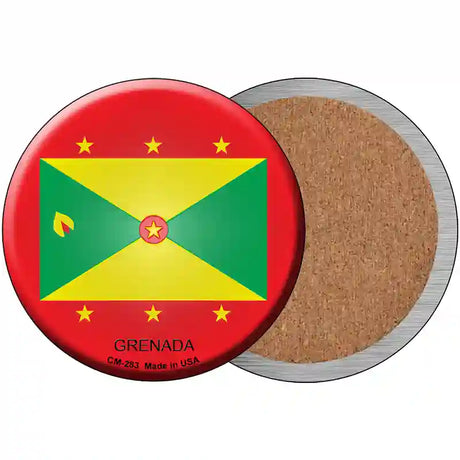 Grenada Country Novelty Circle Coaster Set of 4