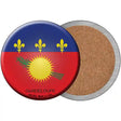 Guadeloupe Country Novelty Circle Coaster Set of 4