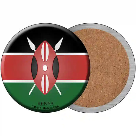 Kenya Country Novelty Circle Coaster Set of 4