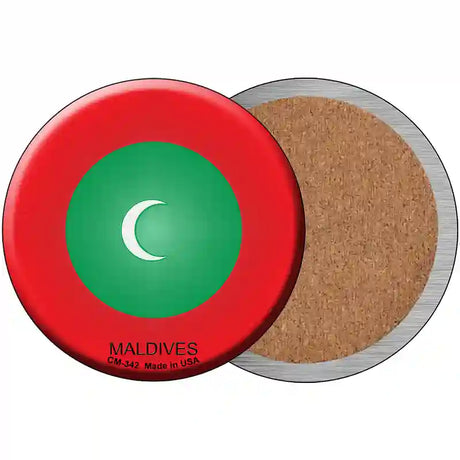 Maldives Country Novelty Circle Coaster Set of 4