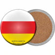 North Ossetia Country Novelty Circle Coaster Set of 4