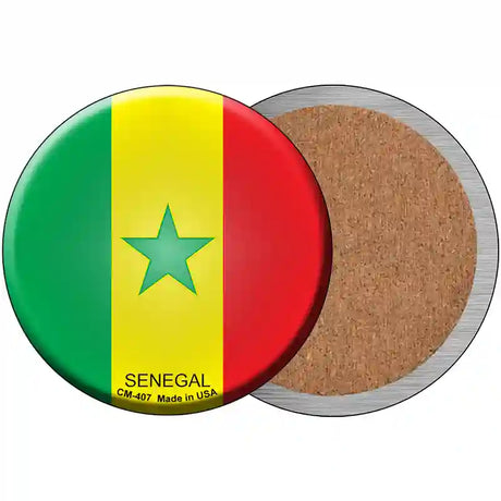 Senegal Country Novelty Circle Coaster Set of 4