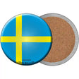 Sweden Country Novelty Circle Coaster Set of 4