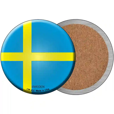 Sweden Country Novelty Circle Coaster Set of 4