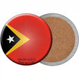 Timor Leste Country Novelty Circle Coaster Set of 4