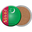 Turkmenistan Country Novelty Circle Coaster Set of 4