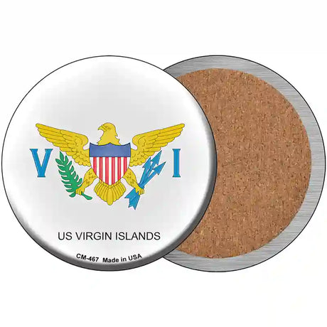 US Virgin Islands Novelty Circle Coaster Set of 4