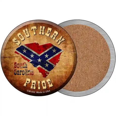 Southern Pride South Carolina Novelty Circle Coaster Set of 4