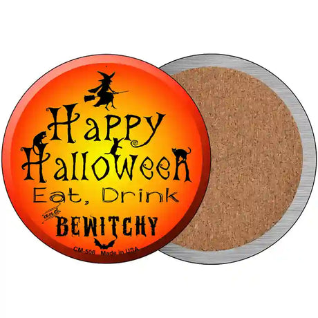 Happy Halloween Novelty Circle Coaster Set of 4