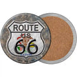 Illinois Route 66 Novelty Circle Coaster Set of 4