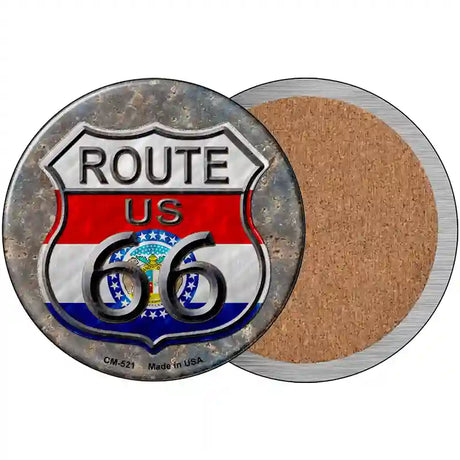 Missouri Route 66 Novelty Circle Coaster Set of 4