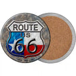 Texas Route 66 Novelty Circle Coaster Set of 4