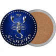 Scorpio Novelty Circle Coaster Set of 4