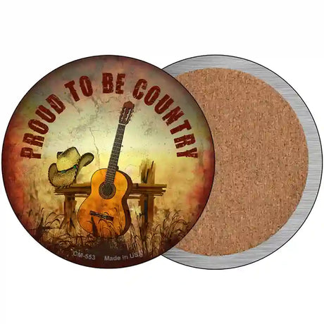 Proud To Be Country Novelty Circle Coaster Set of 4