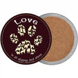 Love In All Shapes Novelty Circle Coaster Set of 4