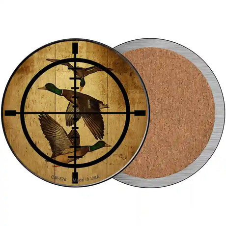 Duck Hunter Novelty Circle Coaster Set of 4