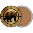 Bear Hunter Novelty Circle Coaster Set of 4