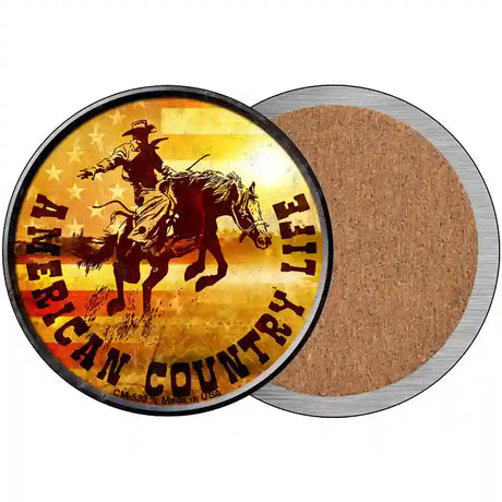 American Country Life Novelty Circle Coaster Set of 4