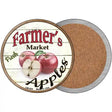 Farmers Market Apples Novelty Circle Coaster Set of 4