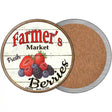 Farmers Market Berries Novelty Circle Coaster Set of 4