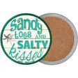 Sandy Toes Novelty Circle Coaster Set of 4