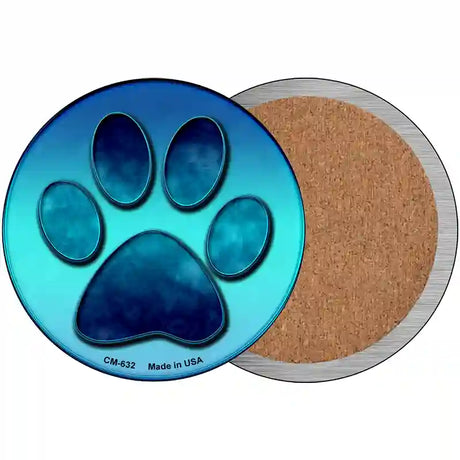 Paw Prints Novelty Circle Coaster Set of 4