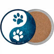 Yin And Yang With Paws Novelty Circle Coaster Set of 4