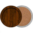 Wooden Novelty Circle Coaster Set of 4