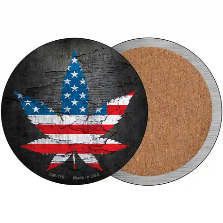 American Pot Novelty Circle Coaster Set of 4