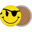 Eye Patch Smile Novelty Circle Coaster Set of 4