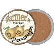 Farmers Market Parsnips Novelty Circle Coaster Set of 4