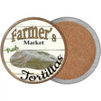 Farmers Market Tortillas  Novelty Circle Coaster Set of 4