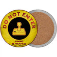 Do Not Enter Joystick Gaming In Progress Novelty Circle Coaster Set of 4