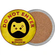 Do Not Enter Round Controller Novelty Circle Coaster Set of 4