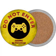 Do Not Enter Controller Novelty Circle Coaster Set of 4