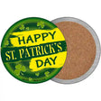 Happy St. Patrick's Day Novelty Circle Coaster Set of 4