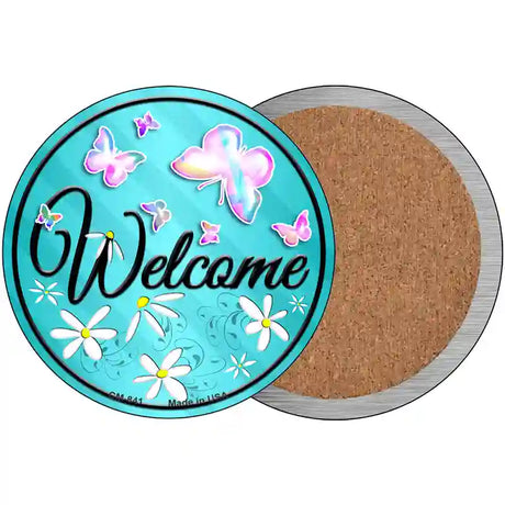 Welcome Novelty Circle Coaster Set of 4