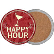 Happy Hour Novelty Circle Coaster Set of 4