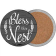 Bless the Nest Novelty Circle Coaster Set of 4