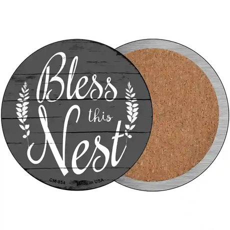 Bless the Nest Novelty Circle Coaster Set of 4