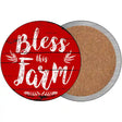 Bless This Farm Novelty Circle Coaster Set of 4