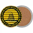 Dont Tread On Me Corrugated Novelty Circle Coaster Set of 4