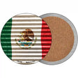 Mexico Flag Novelty Circle Coaster Set of 4