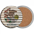 Illinois Flag Corrugated Effect Novelty Circle Coaster Set of 4