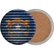 Nevada Flag Corrugated Effect Novelty Circle Coaster Set of 4