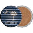 South Carolina Flag Corrugated Effect Novelty Circle Coaster Set of 4